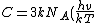 C=3kN_A(\frac{hv}{kT})^2\frac{e^{hv/kT}}{(e^{hv/kT}-1)^2}